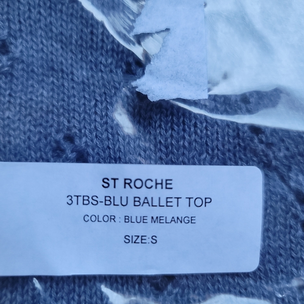 ST. ROCHE, Ballet Top, Blue Melange, Size Small,‎ NWT! - Picture 5 of 11